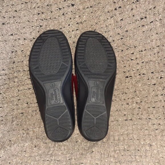 FINN COMFORT-Red Patent Leather Rhinestone Slides-Sz 5D-7 US-Excellent - Picture 7 of 7